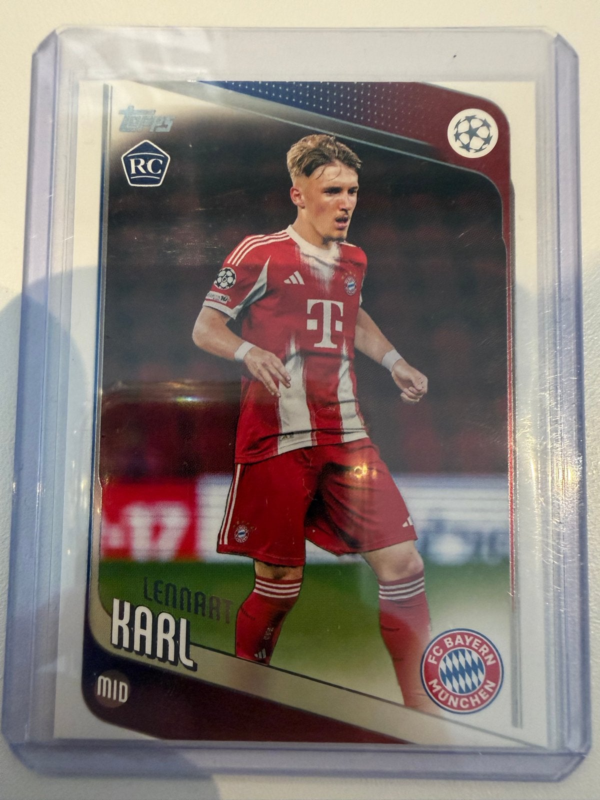 Lennart Karl Rookie Kaart Topps 2025/2026 Bayern München CL, Ophalen of Verzenden, Nieuw, Plaatje