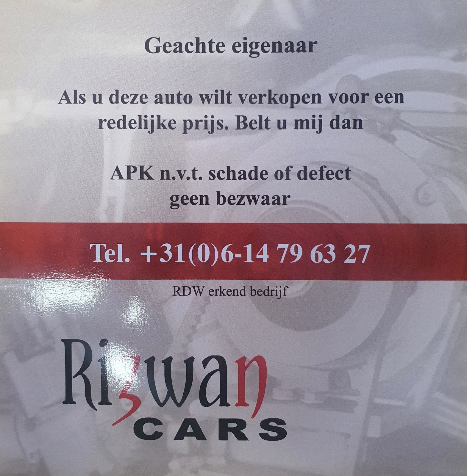 GEVRAAGD AUTO'S EN BEDRIJFSWAGENS 0614796327 24/7