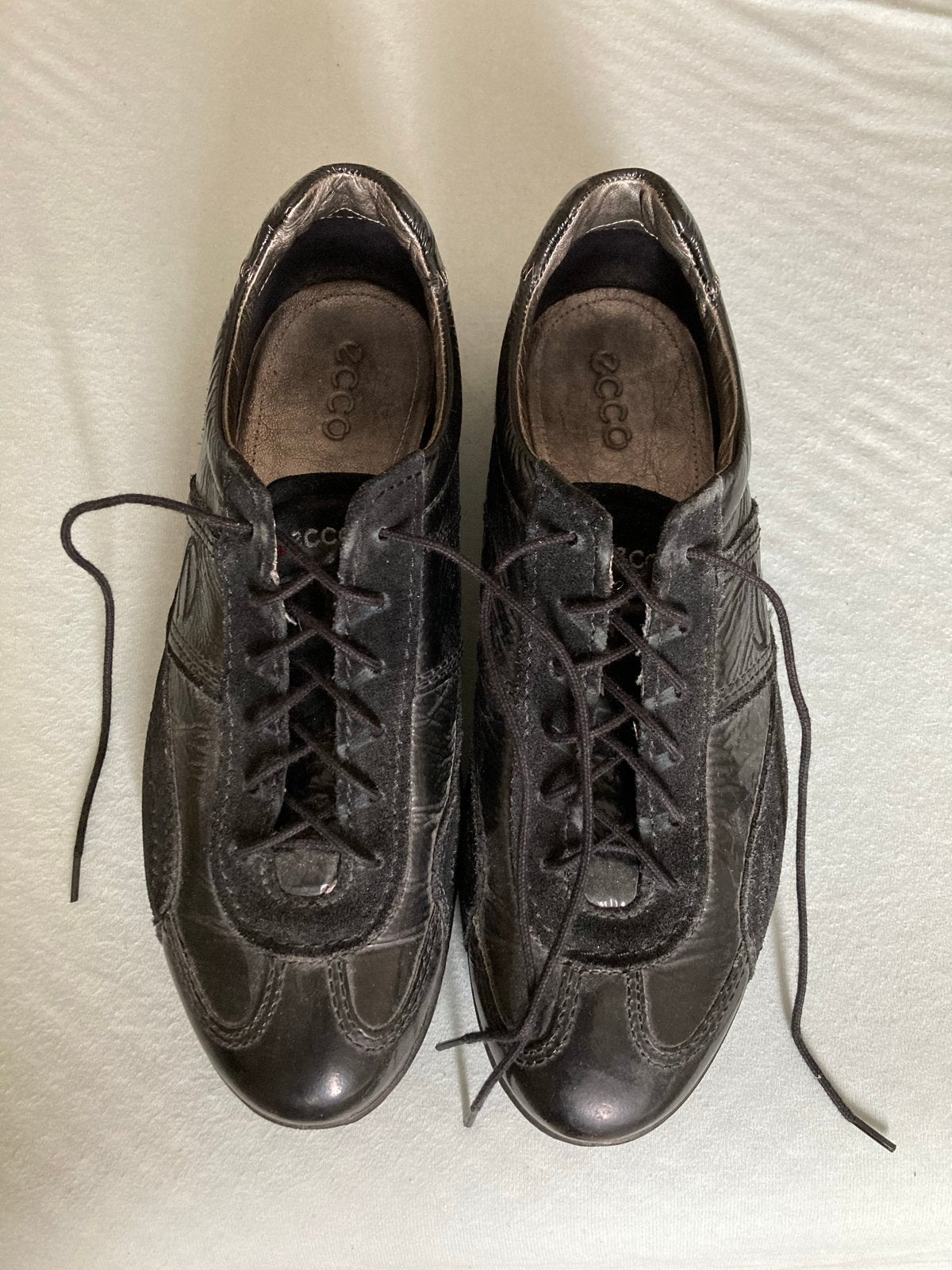 Dames zwarte Ecco leren schoenen maat 38 - Zo goed als nieuw, Zwart, Overige typen, Ophalen of Verzenden, Zo goed als nieuw