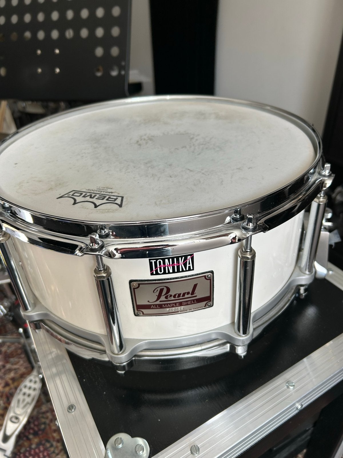 Foto 6 van Pearl Free Floating Snare Drum 14x6.5" Maple - 1995