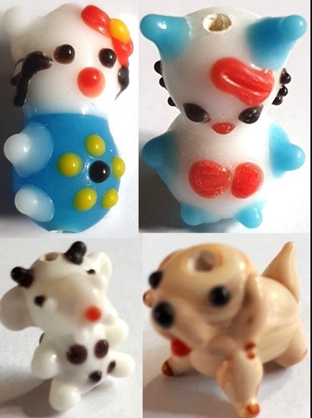 Prachtige handgemaakte murano glas kralen dieren 2, Verzenden, Nieuw, Hanger