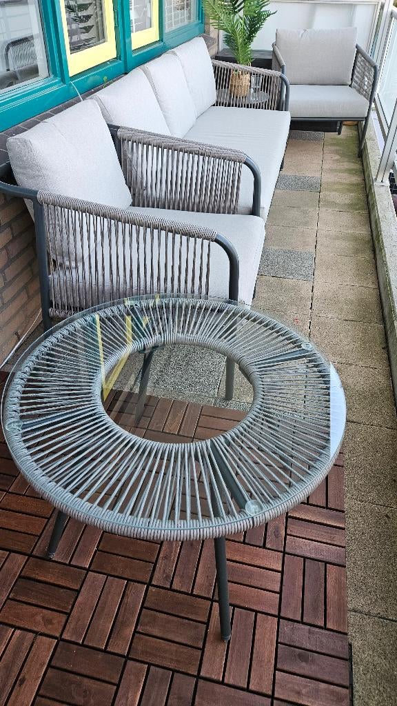 5-delige Loungeset Paris Montreal - Antraciet/Taupe, Ophalen, 5 zitplaatsen, Loungeset, Wicker