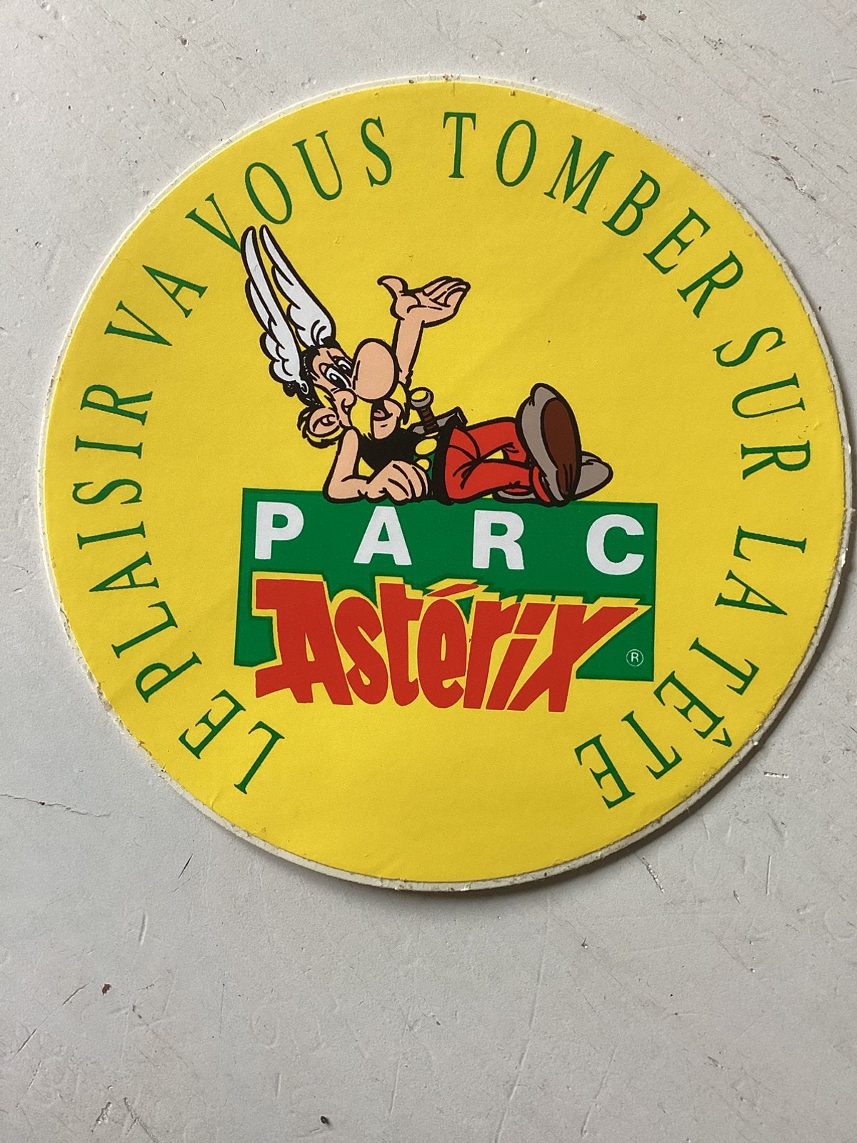 Sticker Parc Asterix (strip), Verzenden, Zo goed als nieuw, Strip of Tekenfilm