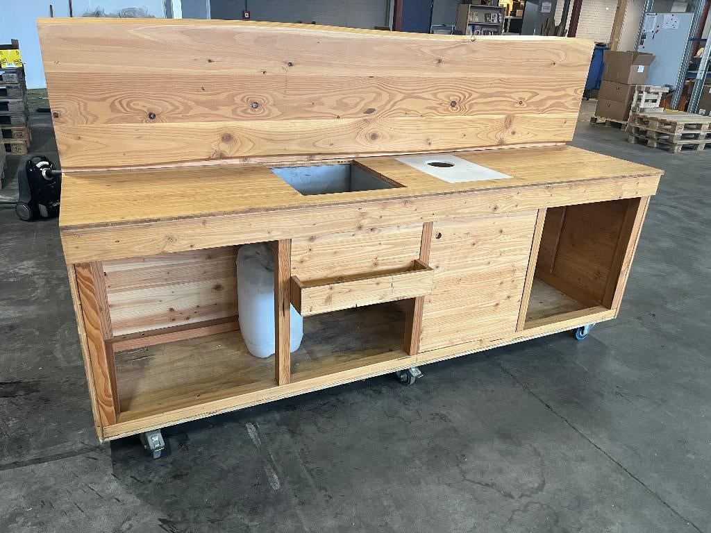 Houten Mobiele bar (zeer geschikt voor cocktails), Ophalen, Gebruikt