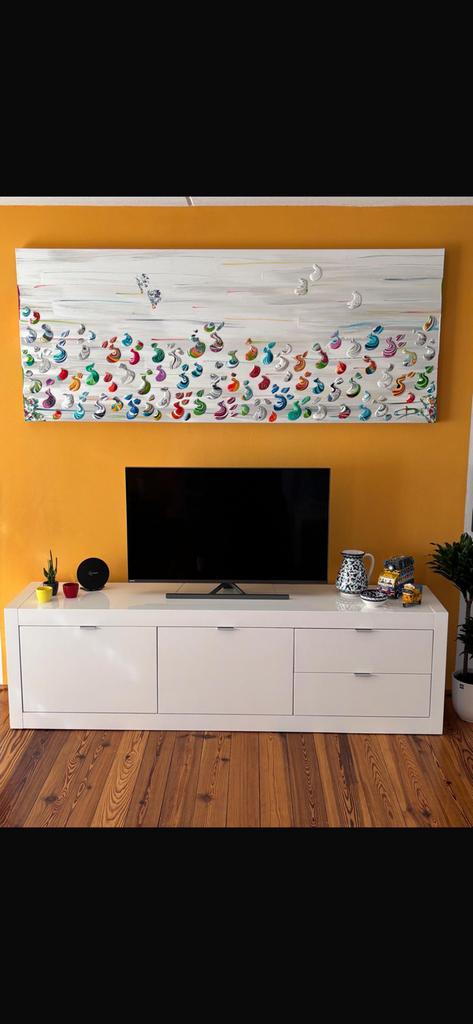Dressoir / TV-meubel, Ophalen, 150 tot 200 cm, Zo goed als nieuw, Modern