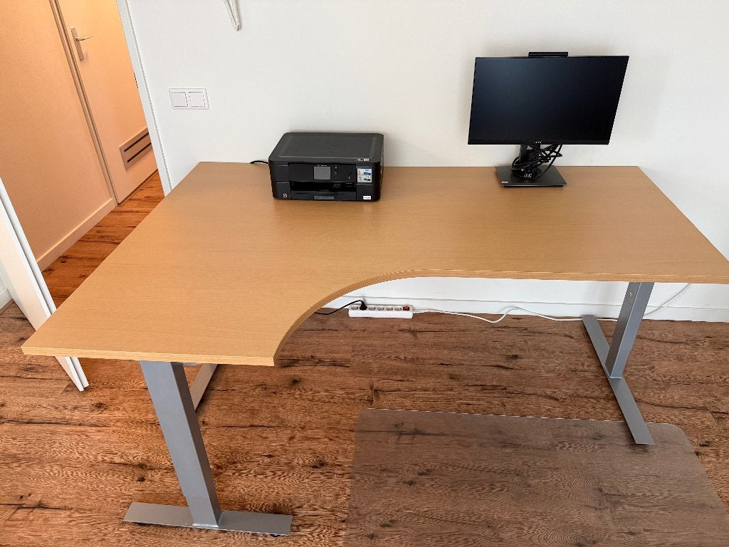 Bureautafel te koop, Huis en Inrichting, Bureaus, Ophalen, In hoogte verstelbaar, Gebruikt, Hoekbureau