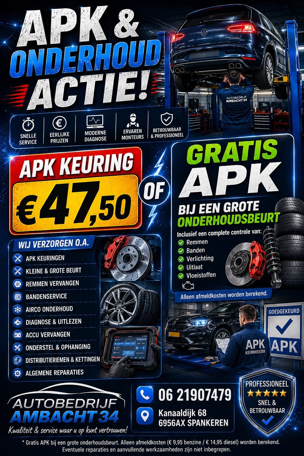 APK €47,50 | GRATIS APK bij Grote Beurt | Ambacht34, Auto diversen, Autogereedschap, Ophalen
