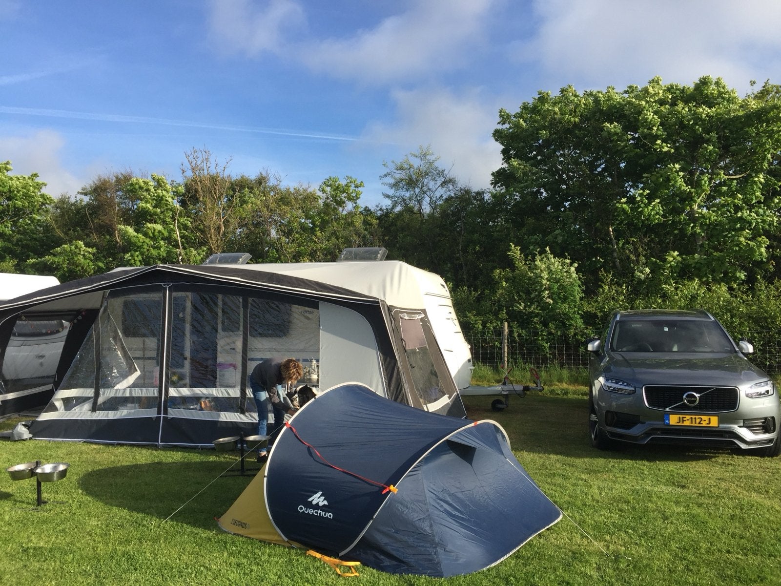 Complete voortent voor caravan – aluminium frame, Ophalen of Verzenden, Gebruikt, Dorema
