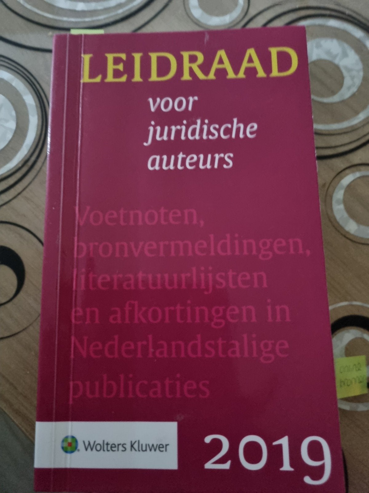Leidraad voor juridische auteurs 2019 - Wolters Kluwer, Boeken, Studieboeken en Cursussen, Onbekend, Zo goed als nieuw, Gamma