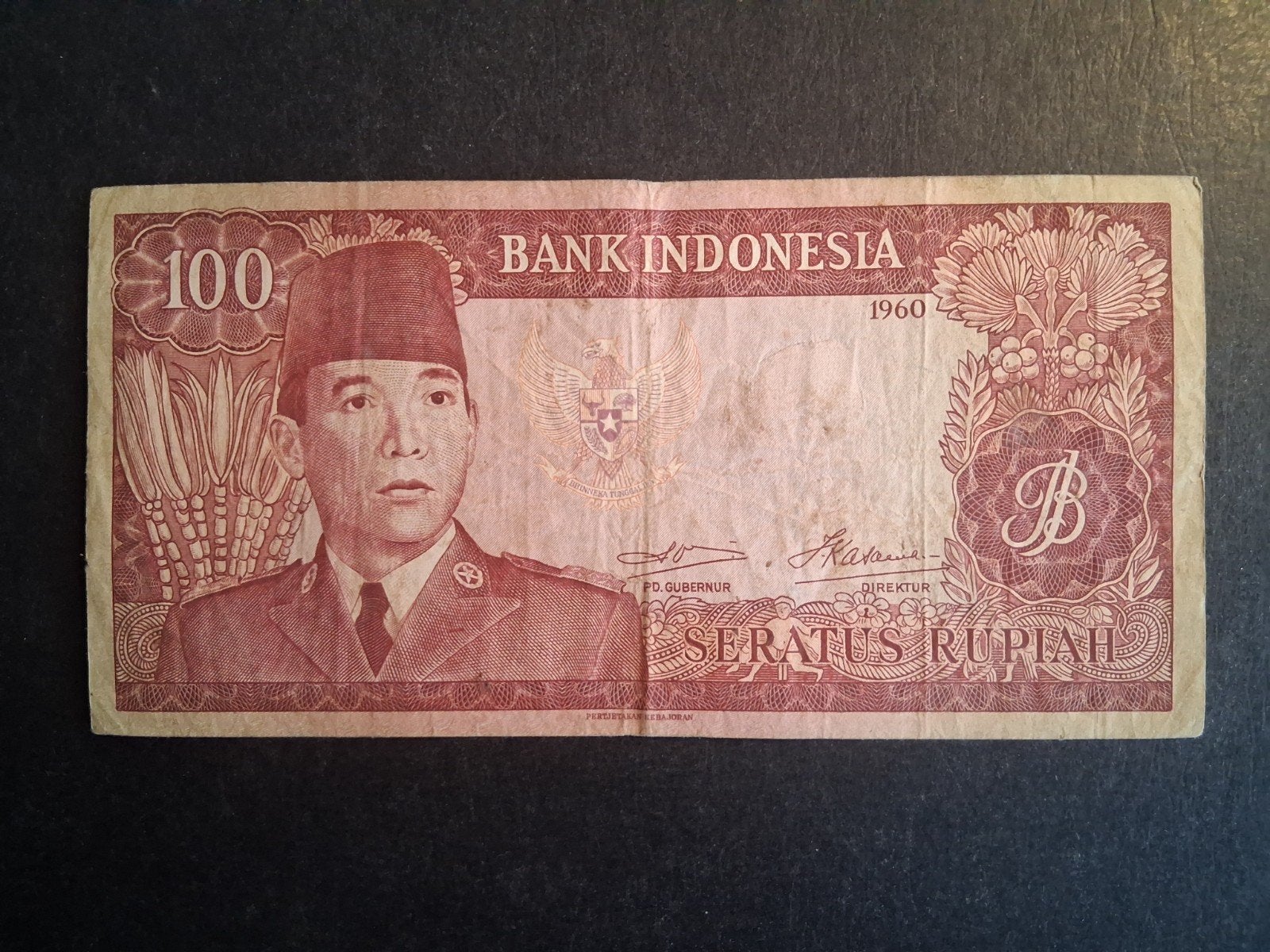 100 rupiah Indonesië vf 1960, Postzegels en Munten, Bankbiljetten | Azië, Ophalen of Verzenden, Zuidoost-Azië, Los biljet