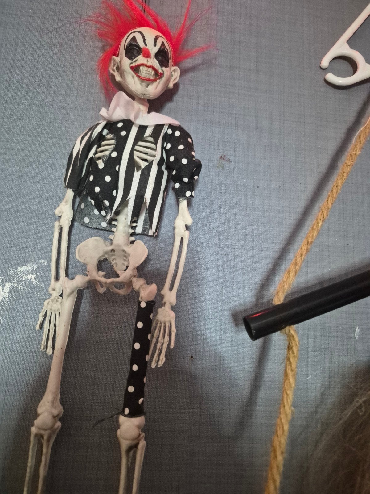skelet clown, Ophalen of Verzenden, Zo goed als nieuw, Versiering, Halloween of Griezel
