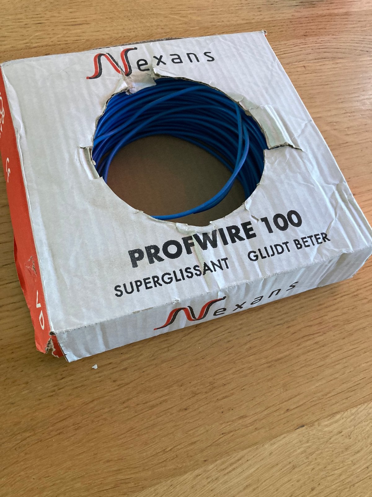 Nexans installatiedraad blauw 2,5 mm2 100m, Ophalen of Verzenden, Zo goed als nieuw, 10 meter of meer, Overige kabels