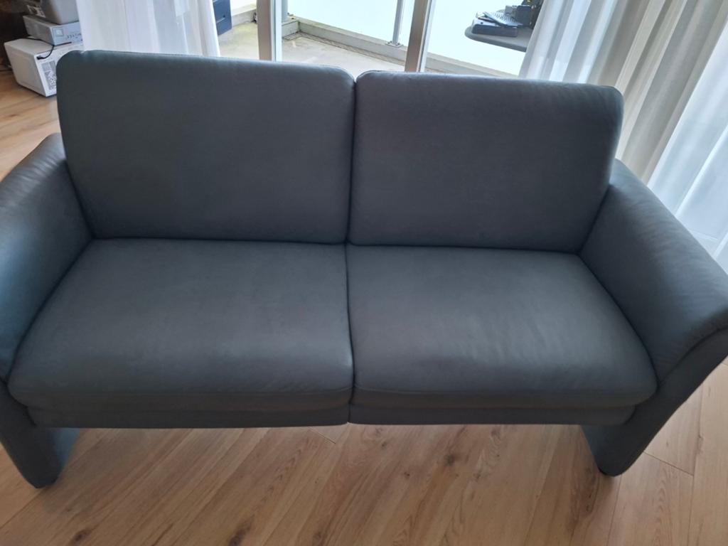 gratis Leren relax fauteuil met tweezitsbank Meubelzorg, Ophalen, Gebruikt, Tweepersoons, Rechte bank