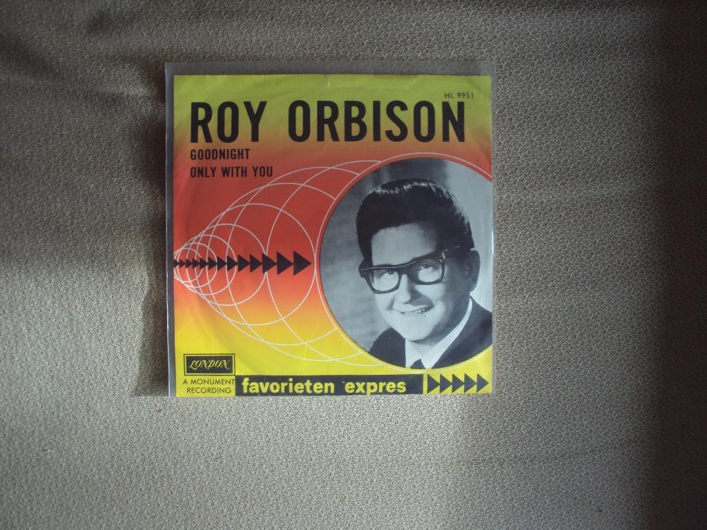 Roy Orbison - Goodnight/Only with you (1965), Gebruikt, 7 inch, Single, Ophalen of Verzenden