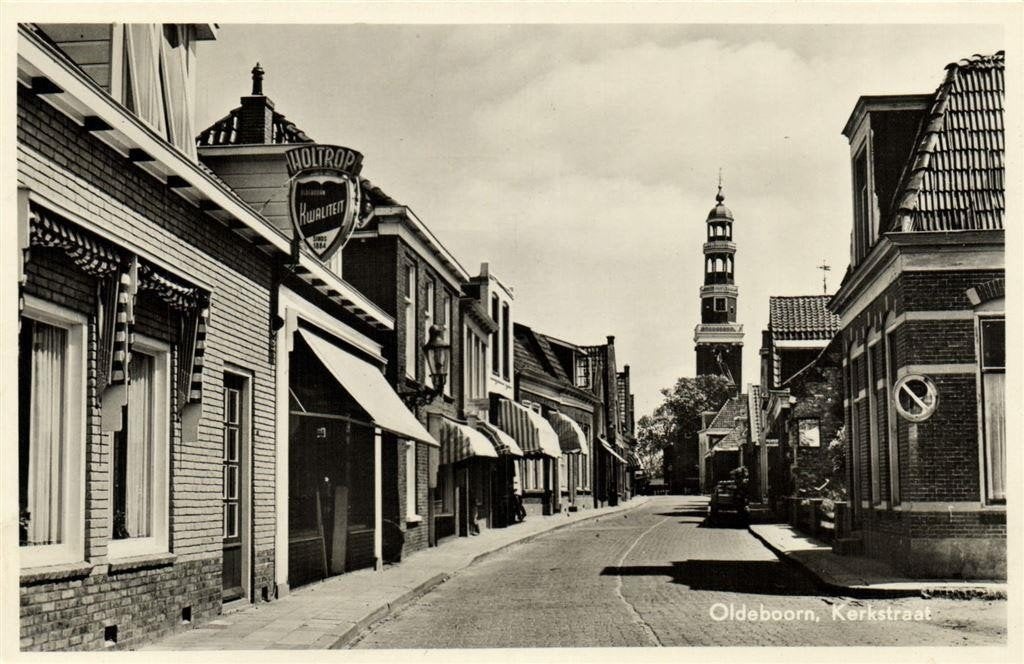 Oldeboorn, Kerkstraat - 1956 gelopen, Verzamelen, Ophalen of Verzenden, 1940 tot 1960, Gelopen, Friesland