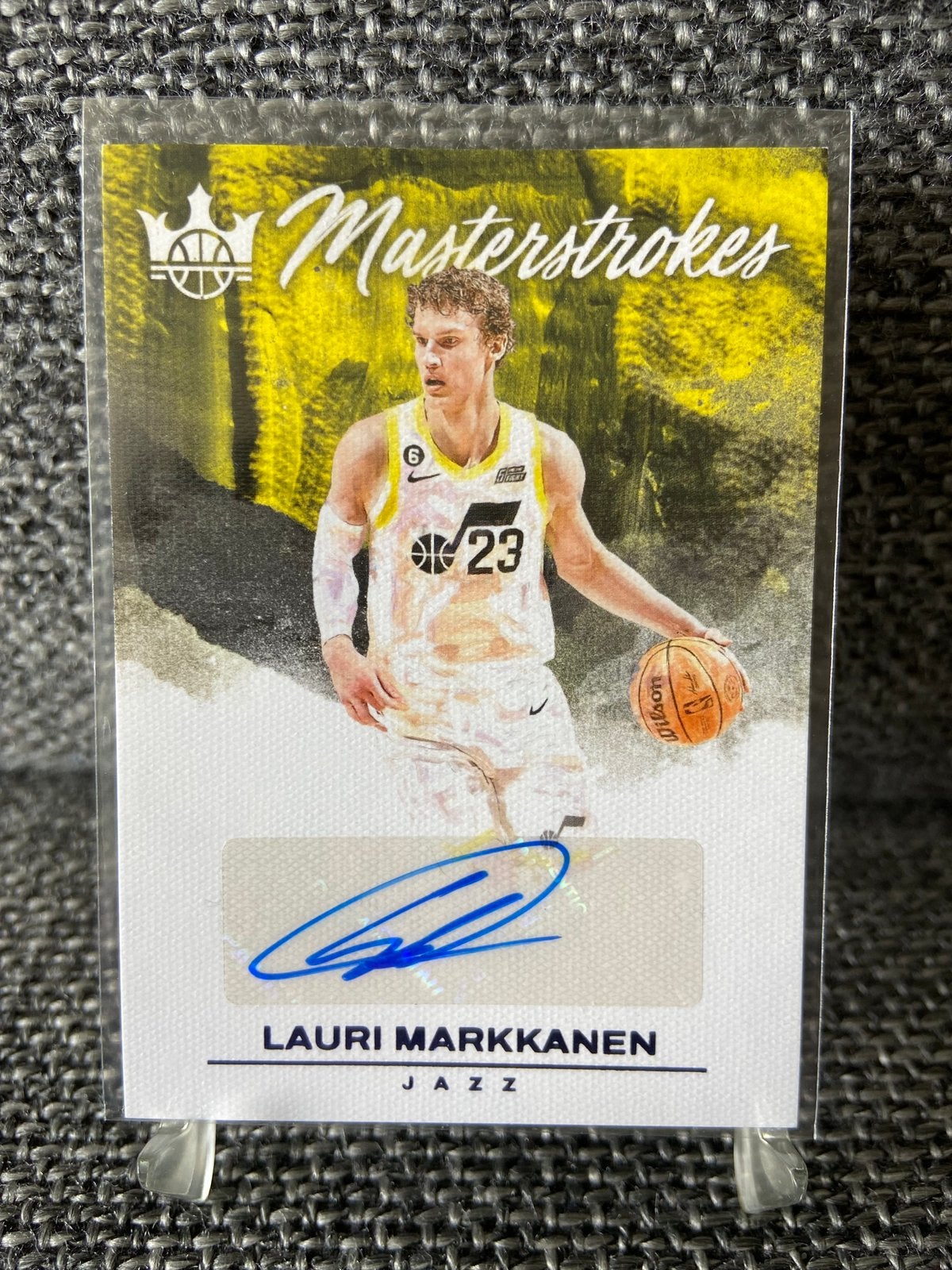 Lauri Markkanen /25 auto Utah Jazz Panini NBA card, Ophalen of Verzenden, Nieuw, Plaatje