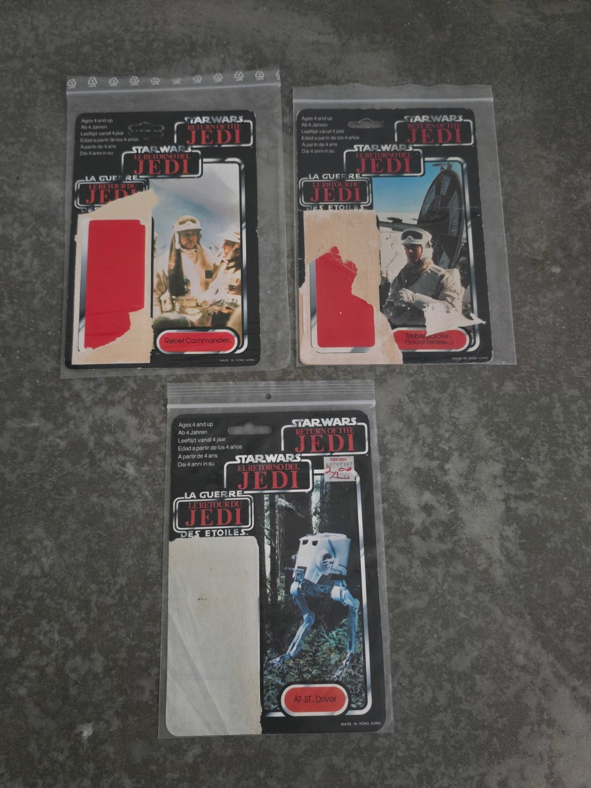 Star Wars Vintage 3logo Cardbacks, Verzamelen, Star Wars, Ophalen of Verzenden, Actiefiguurtje