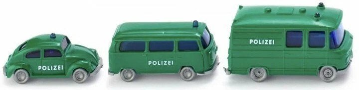 Polizei-Einsatzfahrzeuge - 3 CAR SET voor bij spoor N, Overige merken, Gelijkstroom of Wisselstroom, Overige typen, Nieuw