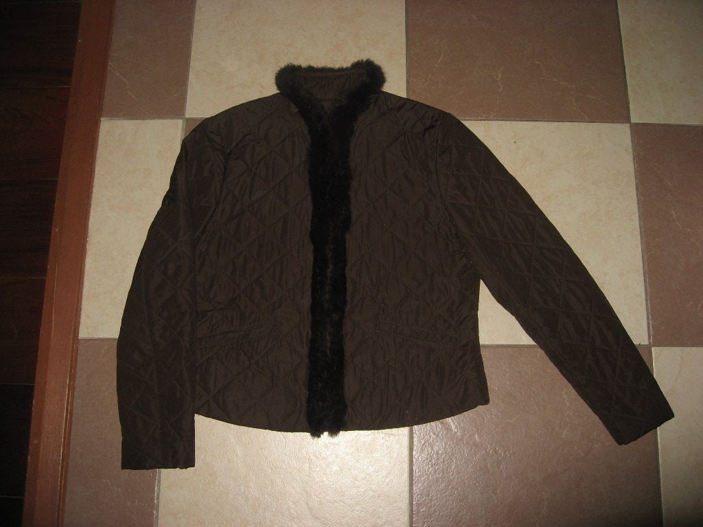 bruin (paardrij) jasje met bontrandje, Blanche Sports, mt L, Kleding | Dames, Bruin, Verzenden, Maat 42/44 (L), Zo goed als nieuw