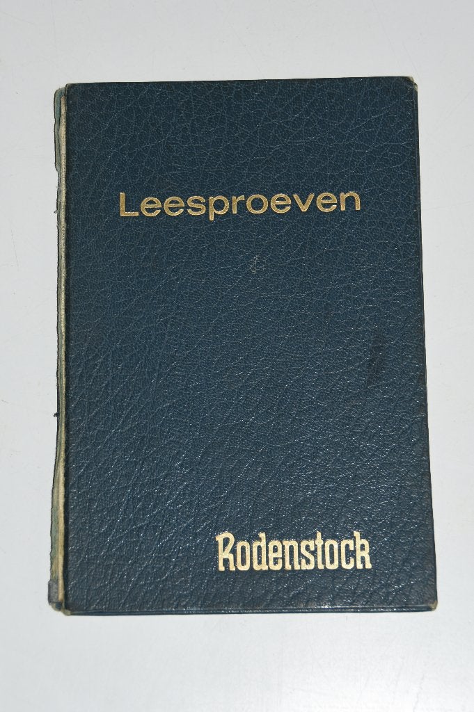 Oude Leesproeven Rodenstock opticien leeskaart, Verzenden
