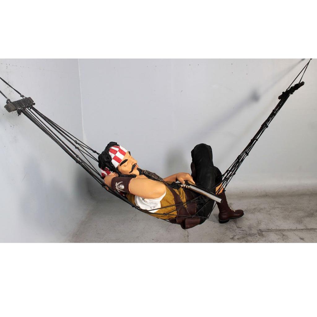 Pirate on Hammock beeld – Piraat beeld Lengte 159 cm, Verzamelen, Beelden en Beeldjes, Ophalen, Nieuw, Overige typen