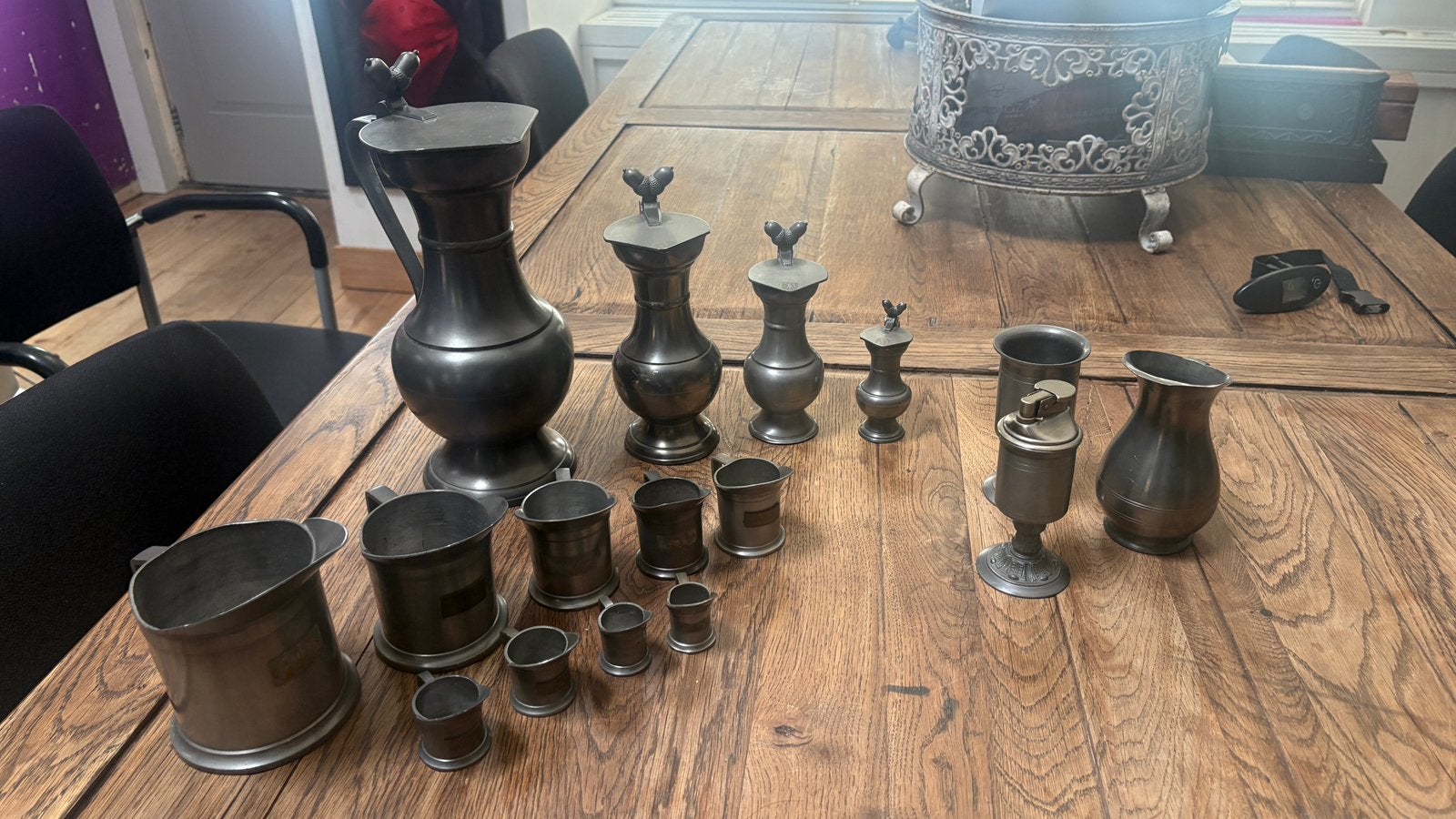 Antieke Tin verzameling, Antiek en Kunst, Ophalen of Verzenden