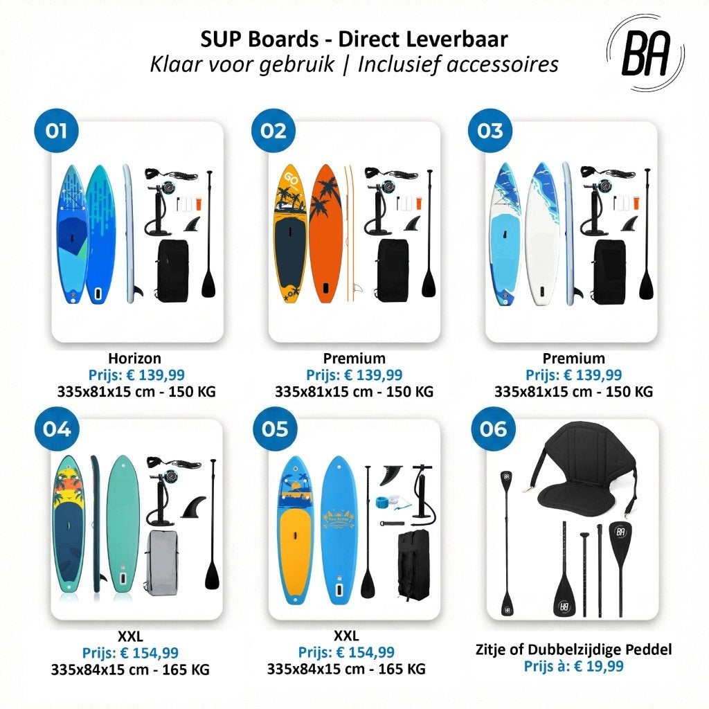 Nieuw Sup Boards Compleet XXL vanaf € 134,99 met garantie!!, Ophalen, Nieuw, SUP-boards