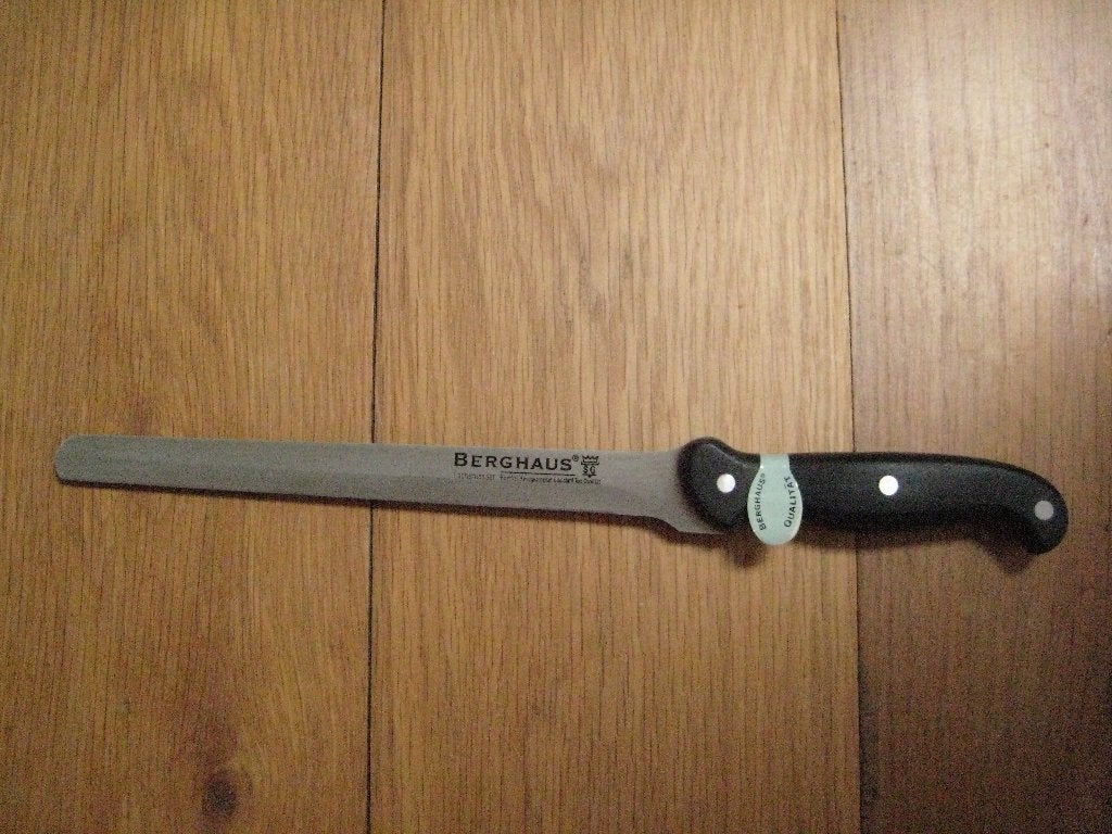 nieuw zalmmes van Berghaus, Los bestek, Nieuw, Rvs of Chroom, Overige merken