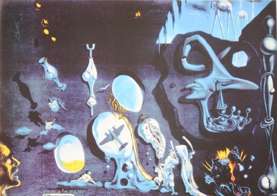 Salvador Dali(1904)Kleur Lithografie" Idylle Atomic" Ges Gen, Ophalen of Verzenden, Lithografie, Dieren en Natuur, Gelimiteerde oplage