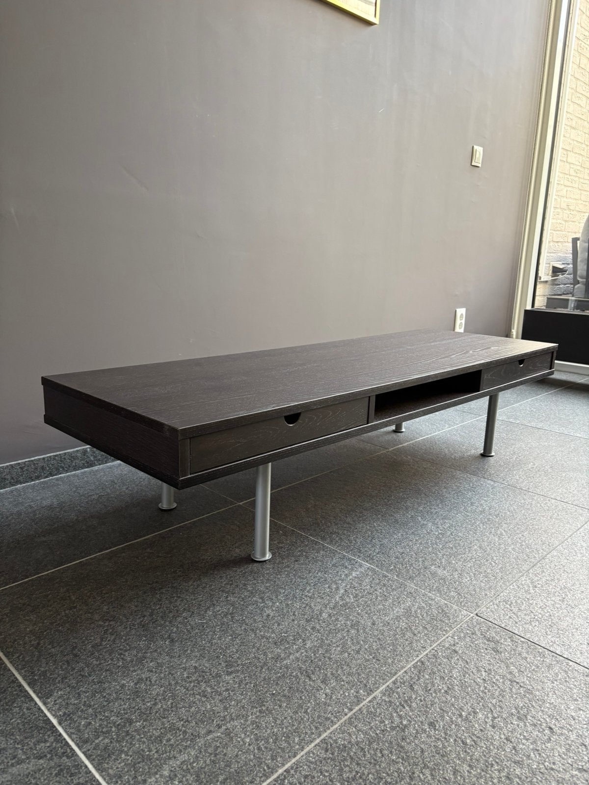 Ikea salontafel met 2 lades, Ophalen, Gebruikt, 100 tot 150 cm, 50 tot 100 cm