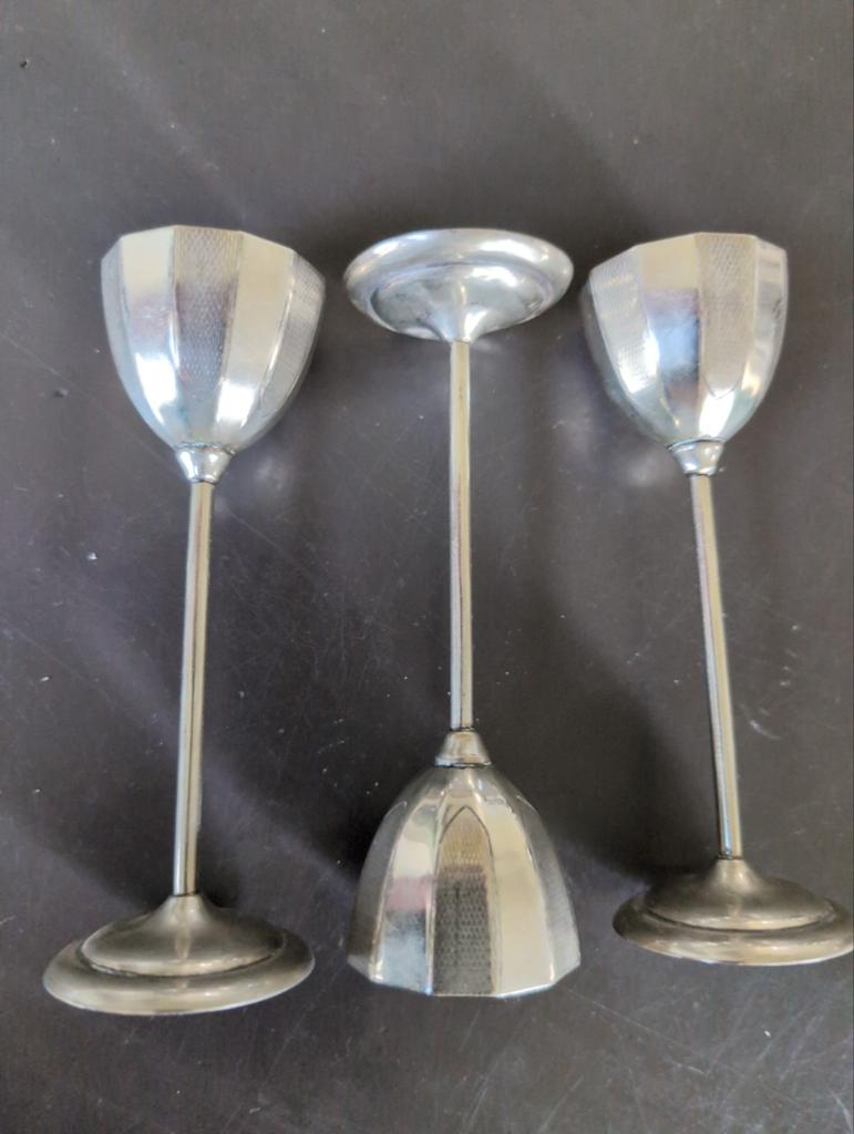Drie Alpaca 'glaasjes', Antiek en Kunst, Ophalen of Verzenden