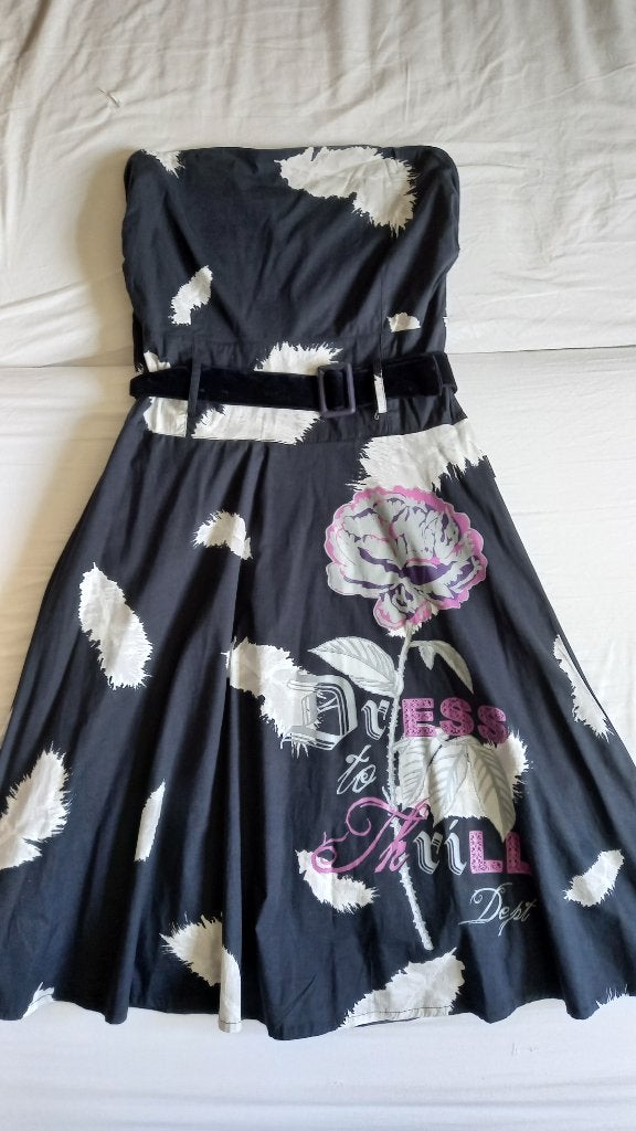 Dept Strapless jurk xl, Blauw, Maat 46/48 (XL) of groter, Ophalen of Verzenden, Zo goed als nieuw