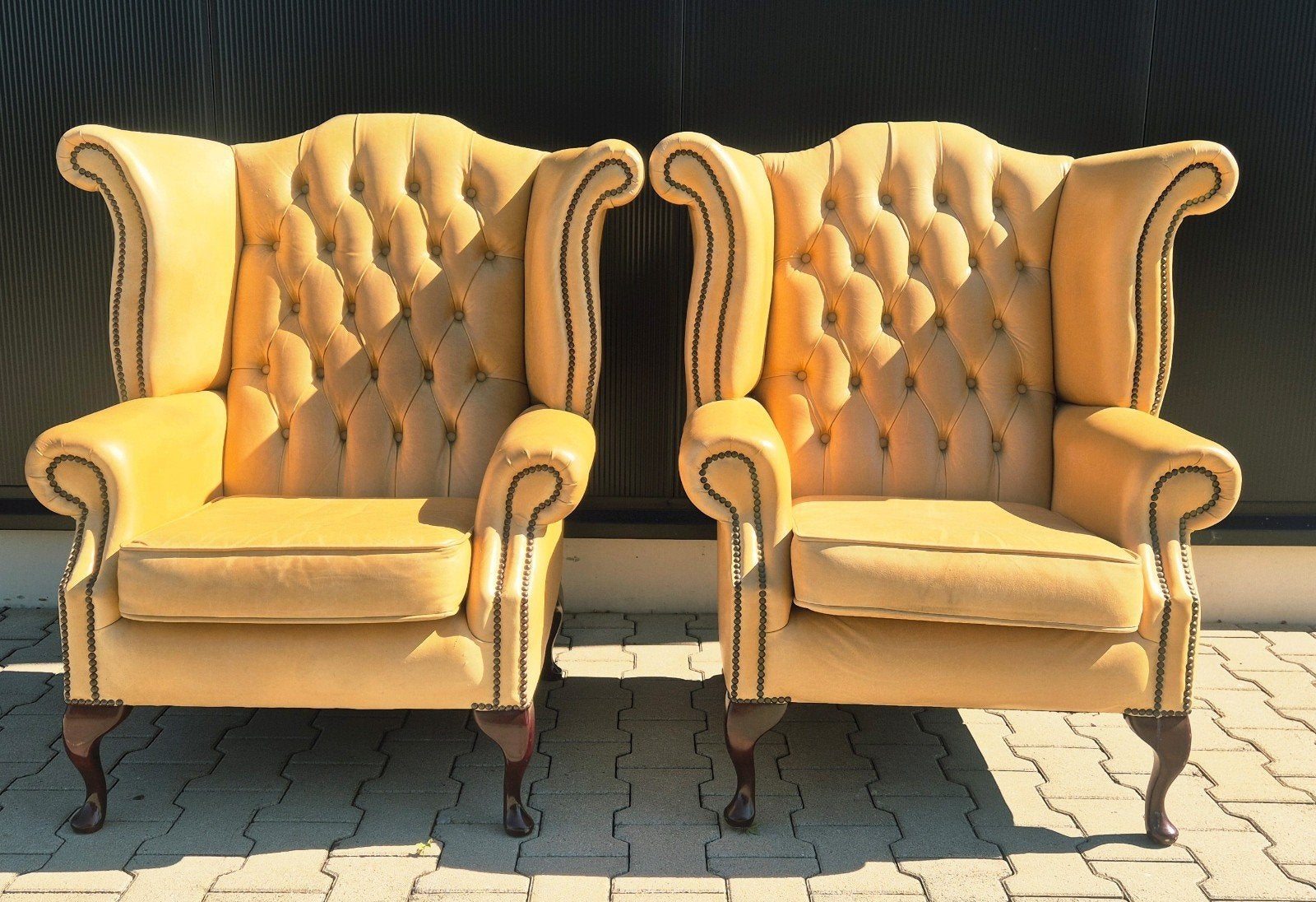 2 chesterfield  oorfauteuils, Ophalen of Verzenden