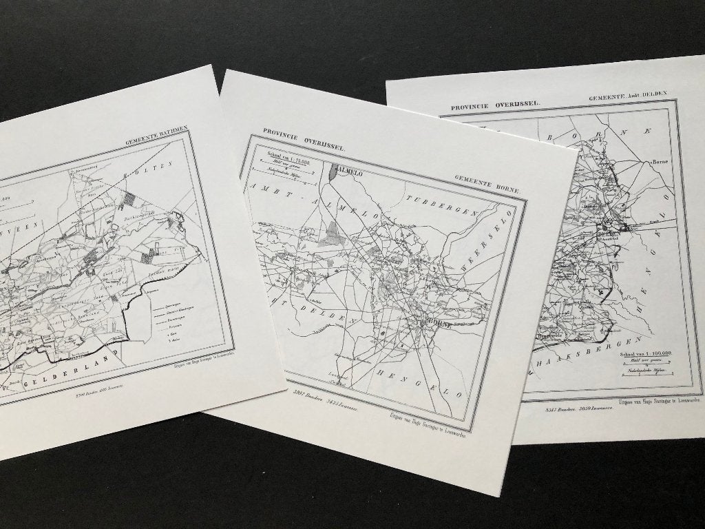 Gemeente kaarten van Overijssel. Adorp t/m Zuidhorn. 1867, Boeken, 2000 tot heden, Ophalen of Verzenden, Nederland, Landkaart