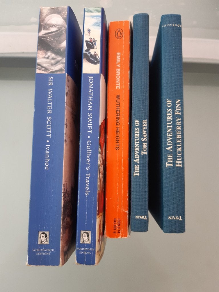 Engelse klassiekers: tom sawyer, ivanhoe, Wuthering heights, Ophalen of Verzenden, Gelezen