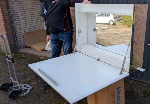 Make up wandkast , spiegelkast met klep., Ophalen, Nieuw, 75 tot 100 cm, Minder dan 100 cm