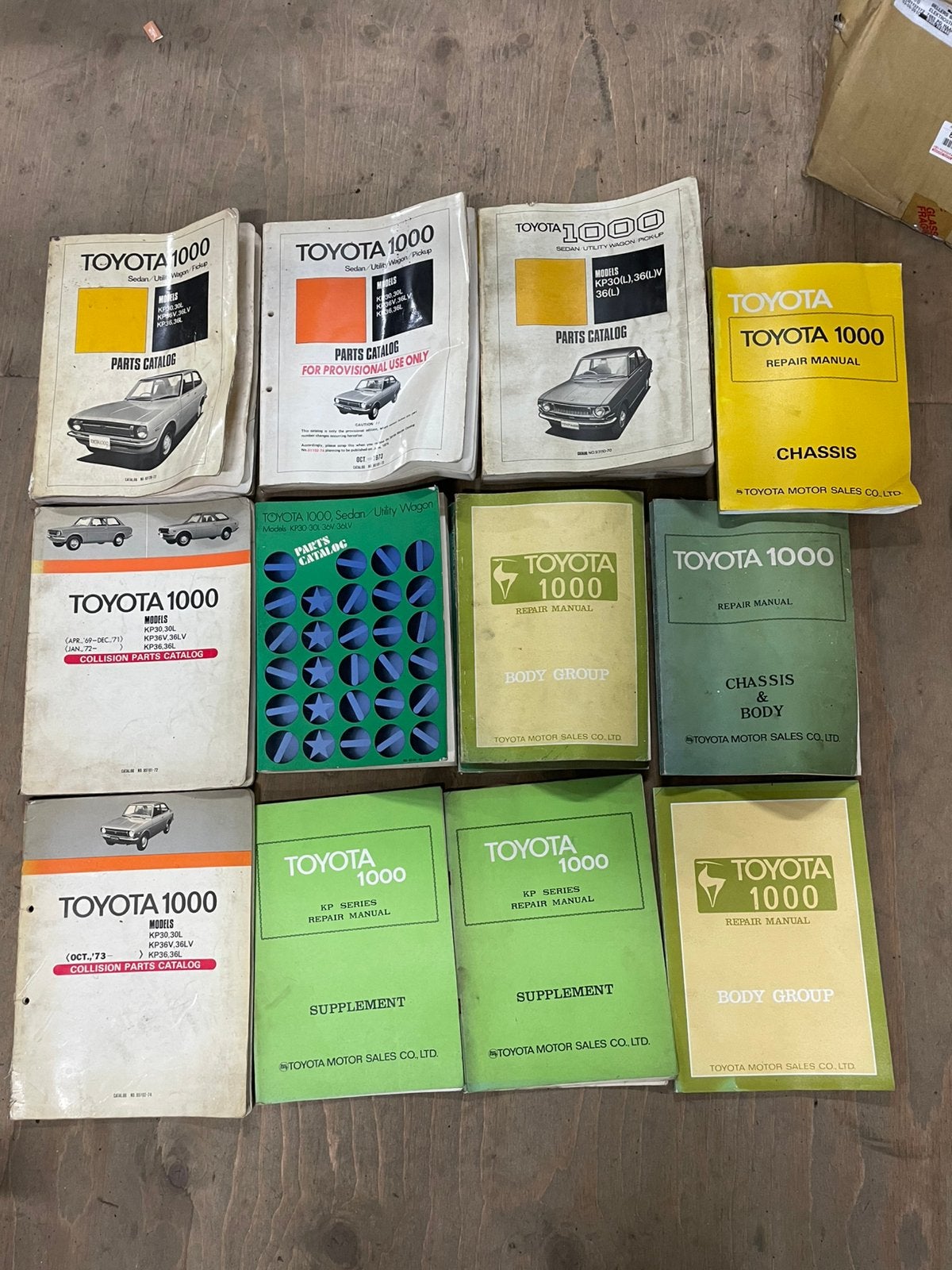 Toyota 1000 kp30 kp36 handboeken onderdelen boeken, Ophalen of Verzenden