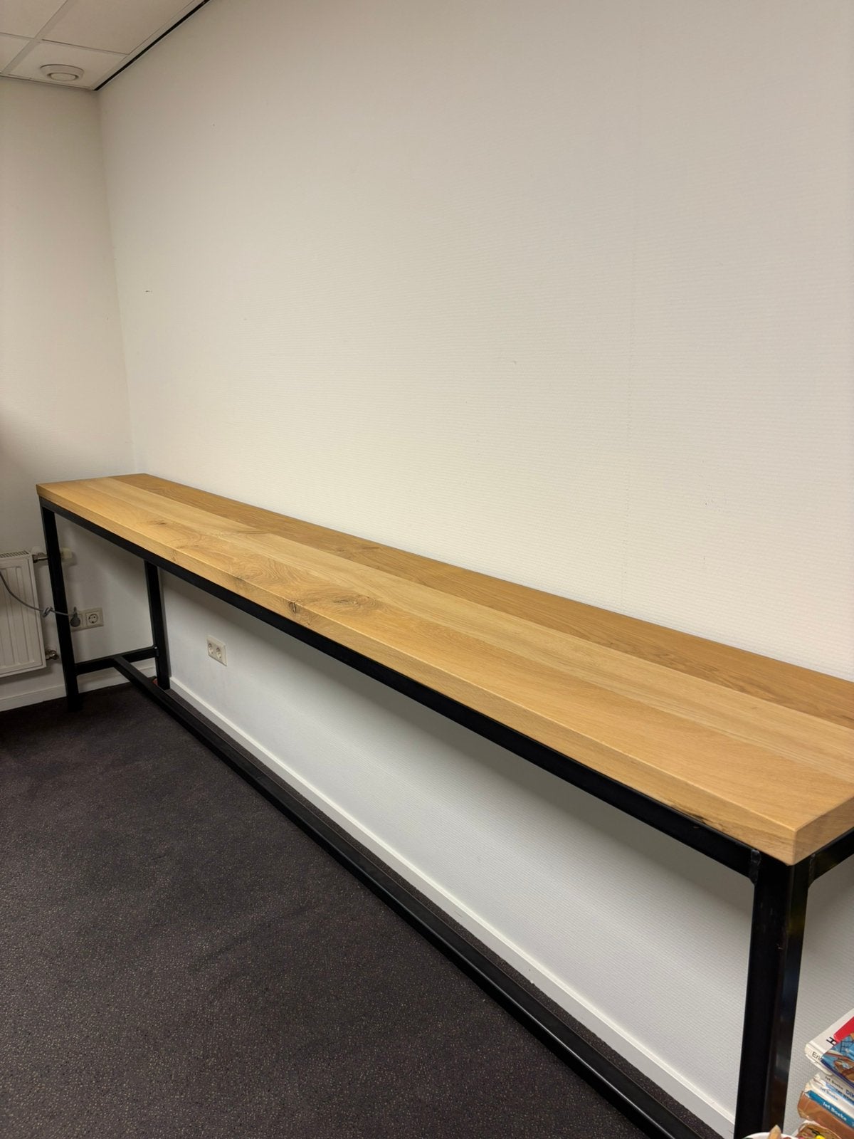 Table du Sud eiken wandtafel 300x40, Ophalen, Minder dan 50 cm, Eikenhout, 200 cm of meer