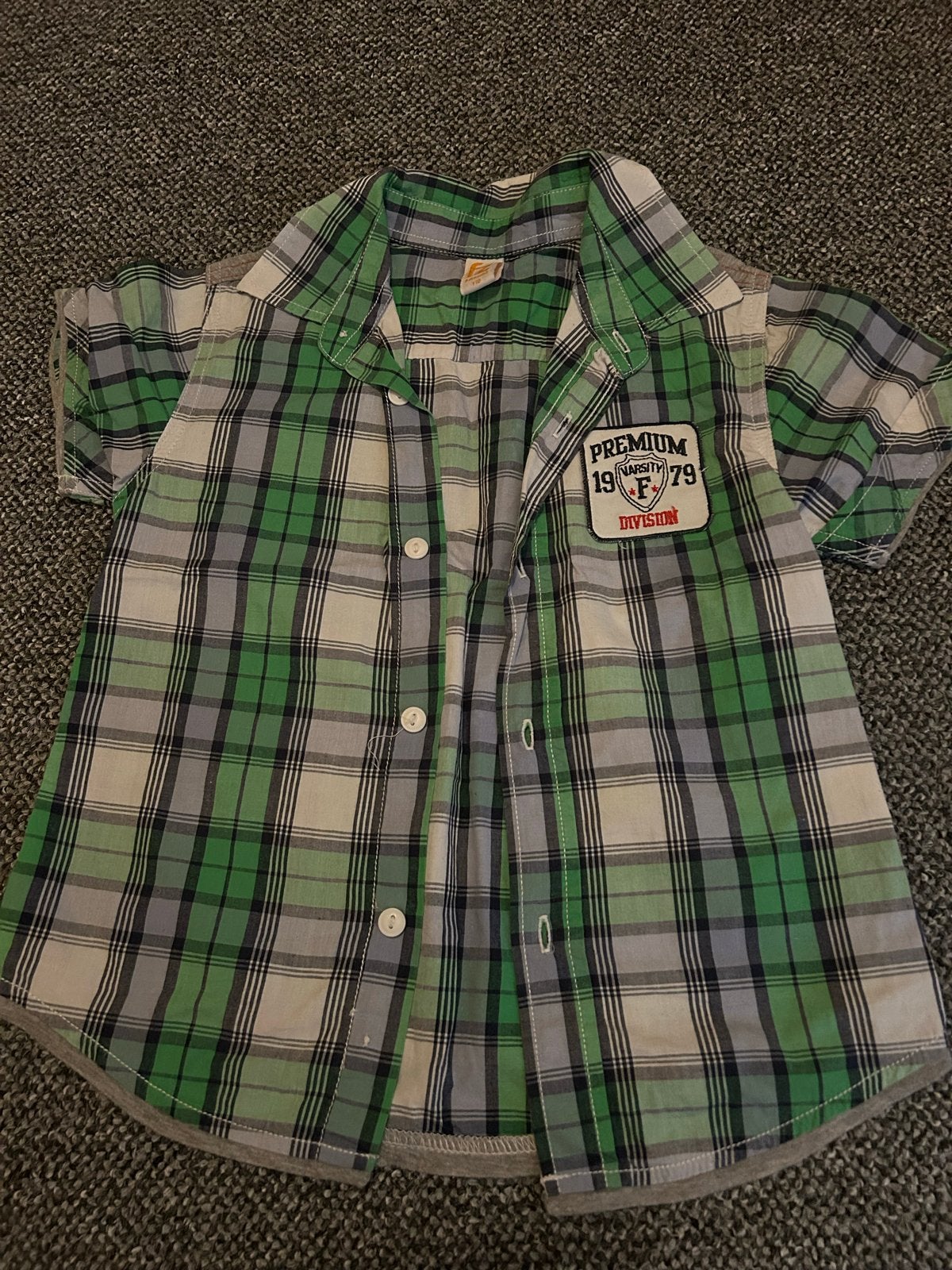 Frendz Blouse Maat 110 - Groen Geruit, Ophalen of Verzenden, Zo goed als nieuw, Jongen of Meisje, Overhemd of Blouse