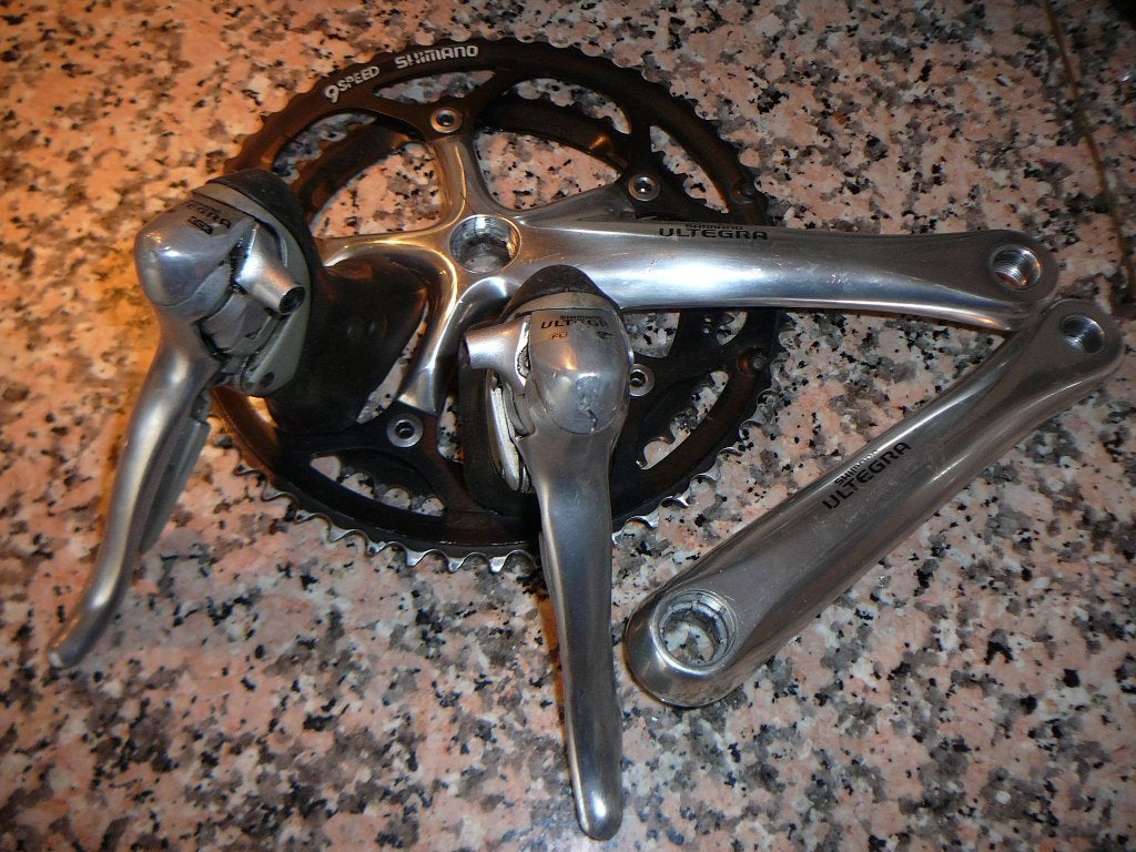 groep Shimano Ultegra 6500 - 2 x 9 speed, Ophalen, Gebruikt, Shimano Ultegra, Aluminium