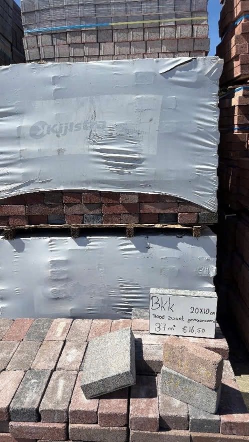 BKK stonique trommel 6 cm oud Emmen 37m2, Klinkers, Nieuw, Ophalen of Verzenden, 10 m² of meer