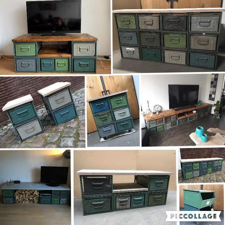 Modulaire Kasten Ladekast TV-kast Dressoir Wandkast SALE !!!, 100 tot 150 cm, Nieuw, Ophalen of Verzenden, Metaal