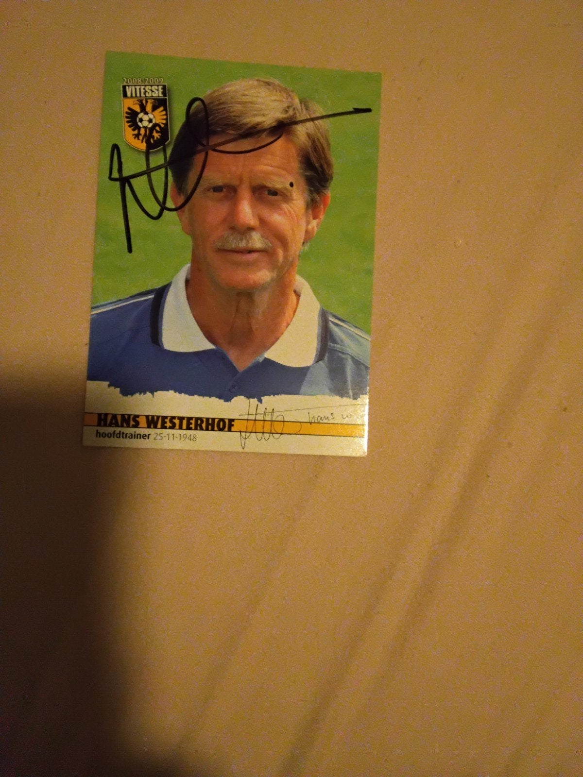 clement Westerhof spelerskaart gesigneerd Vitesse, Ophalen of Verzenden, Zo goed als nieuw, Vitesse, Spelerskaart