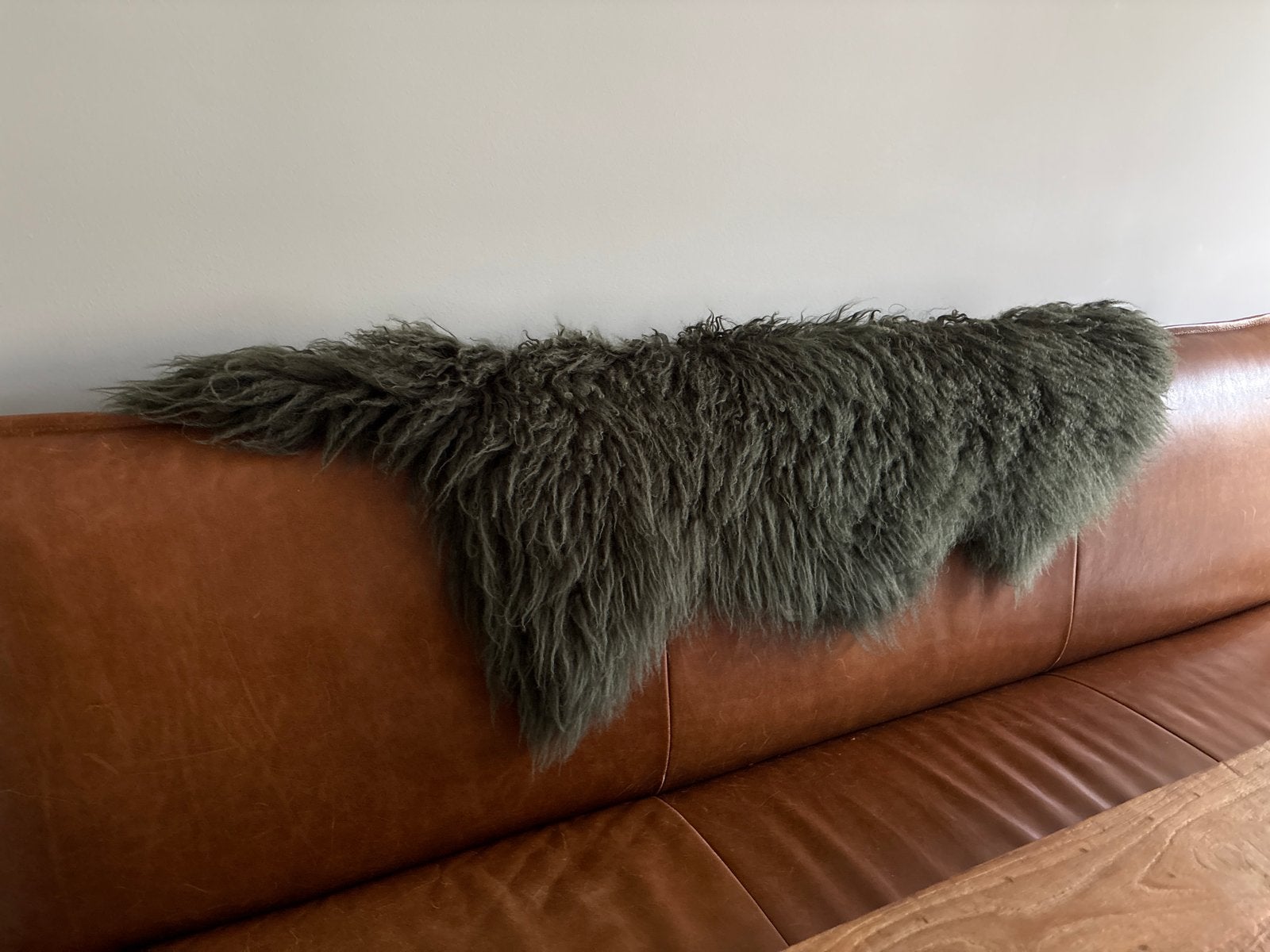 Groen schapenvachtje - Decoratief en zacht, 100 tot 150 cm, Zo goed als nieuw, Overige vormen, Groen