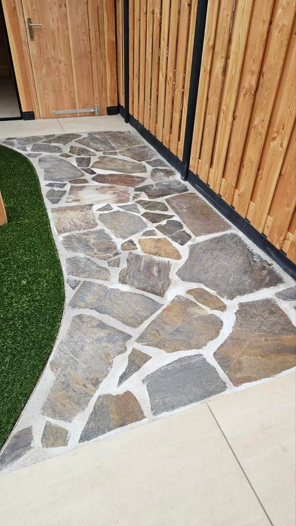 Brasil Black Gold Flagstones 5m² - Zo goed als nieuw, Ophalen, Overige typen, 5 tot 10 m², Zo goed als nieuw