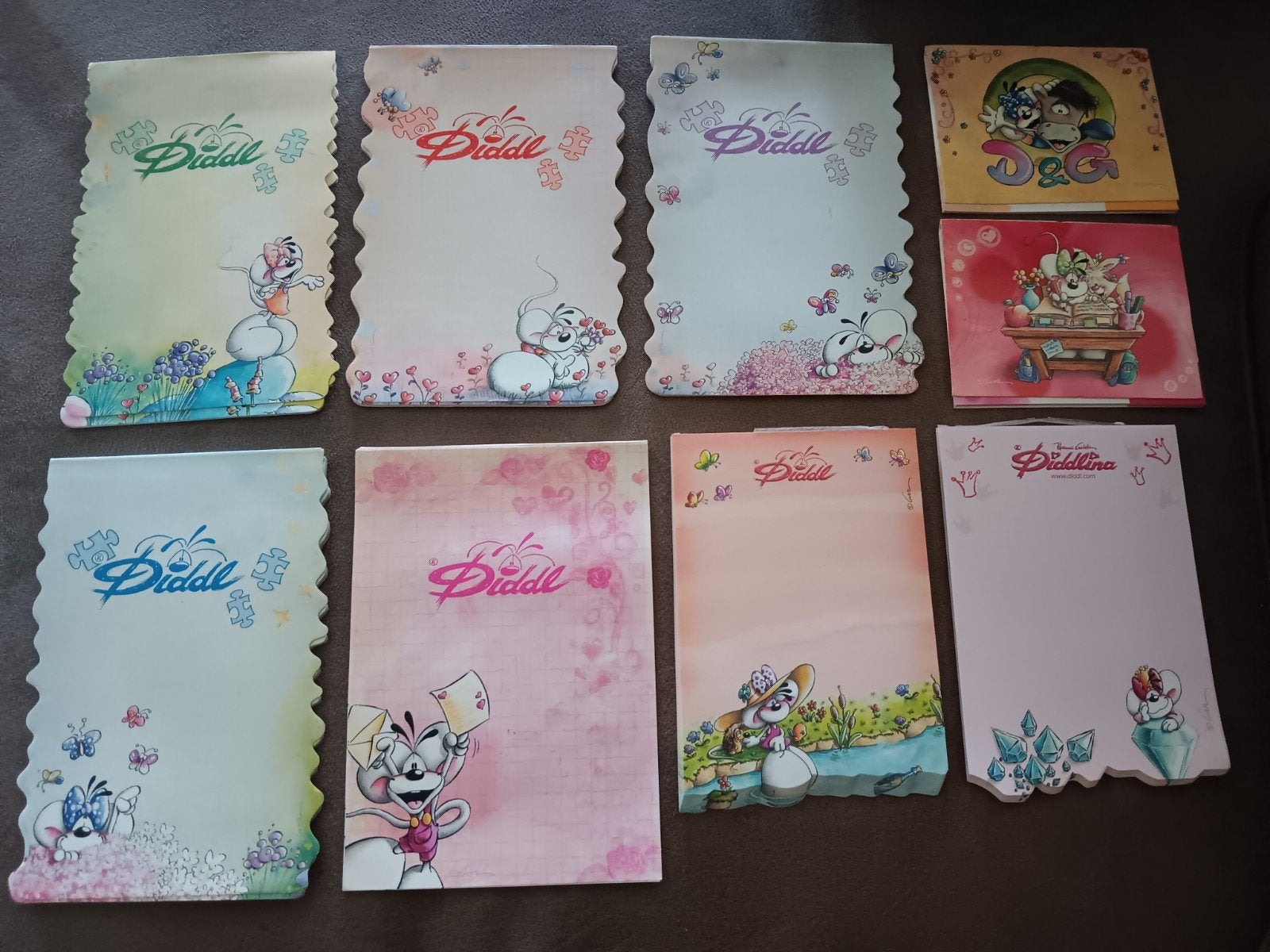 Diddl en Diddlina Schrijfblokken en Notitieboekjes, Verzamelen, Diddl, Ophalen, Verschillende figuren, Gebruikt, Papier, Kaart of Schrift