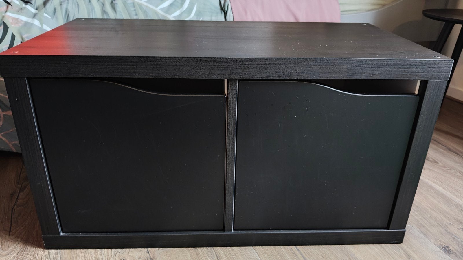 Ikea Kallax open kast 2 vaks - Met deurinzet, Ophalen, Gebruikt