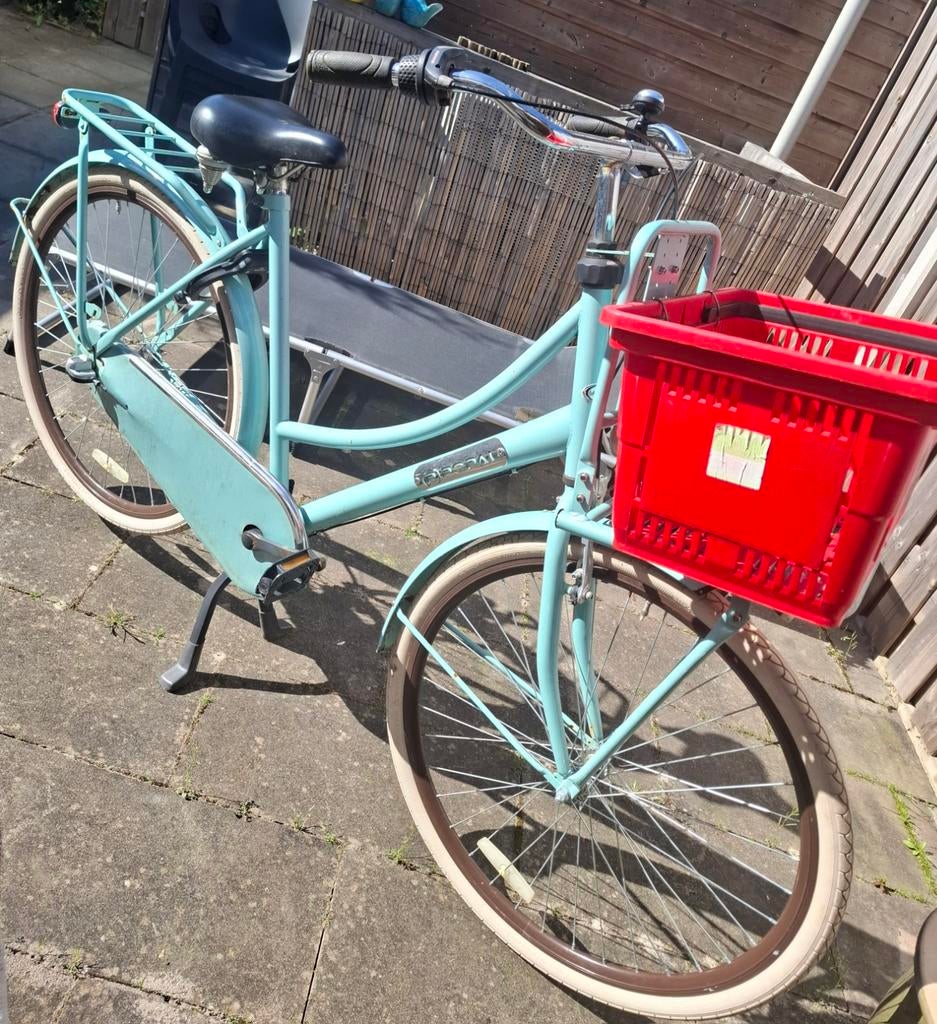 Popal meisjesfiets met mand - Lichtblauw, Ophalen, Terugtraprem, Handrem, Popal