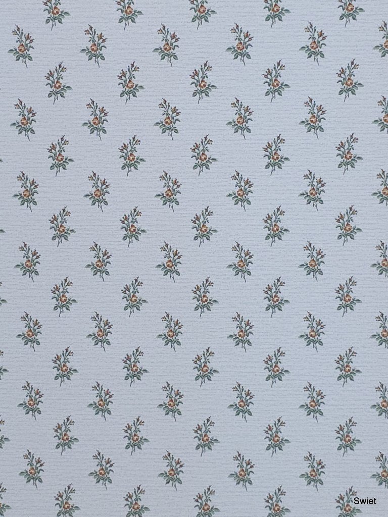 5040 klassiek bloemenbehang met textiellook jaren 60 swiet, Huis en Inrichting, Ophalen of Verzenden, Grijs
