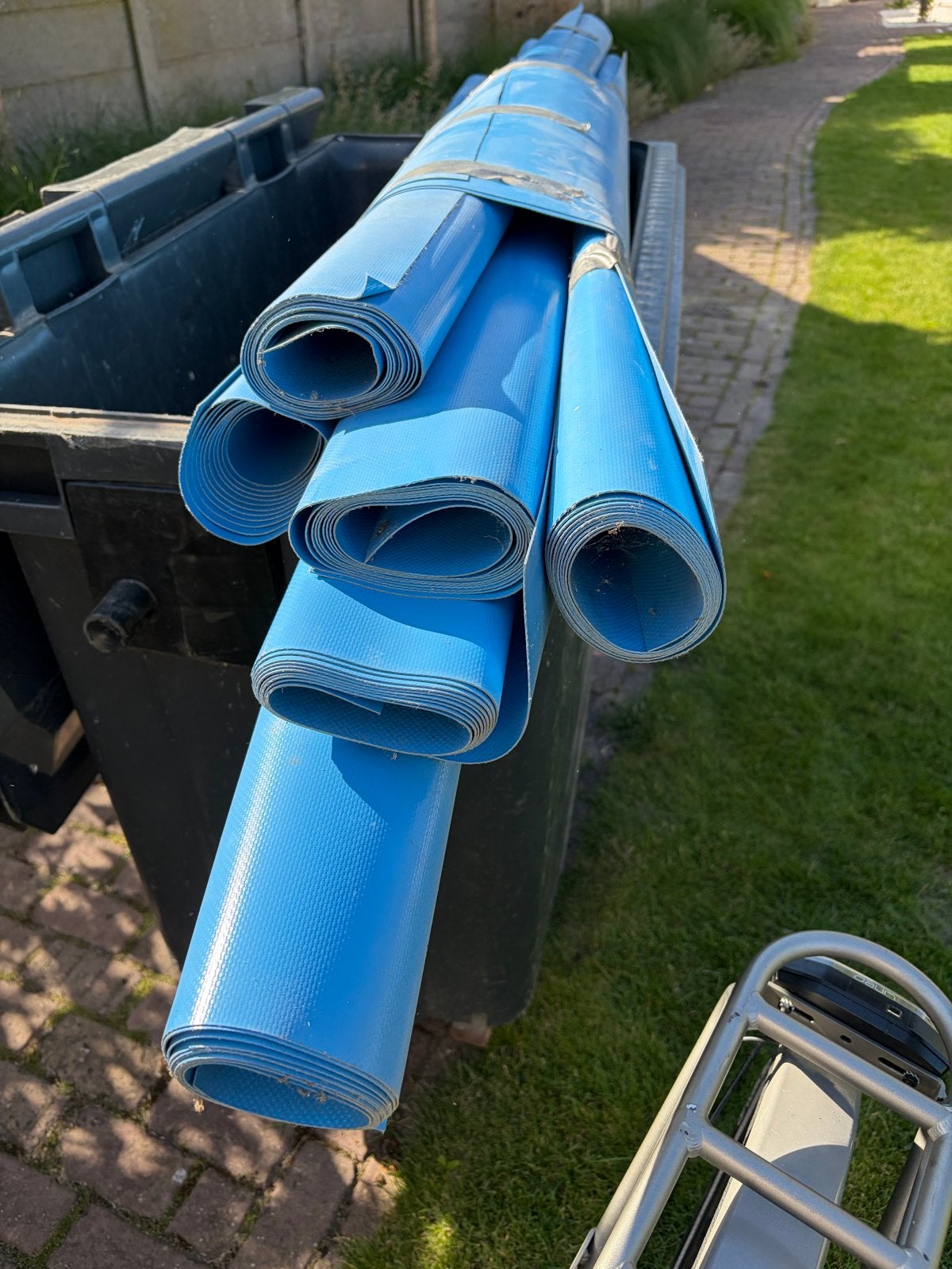 Blauw zwembadzeil - nieuw, Ophalen, Gebruikt, Minder dan 80 cm, Minder dan 200 cm